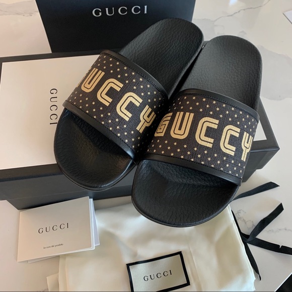 gucci pursuit rubber slides